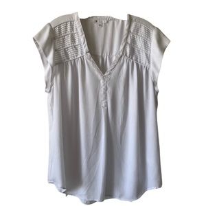 White Short Sleeve Blouse